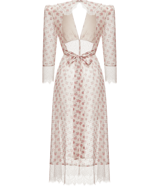Silk dress with signature floral print