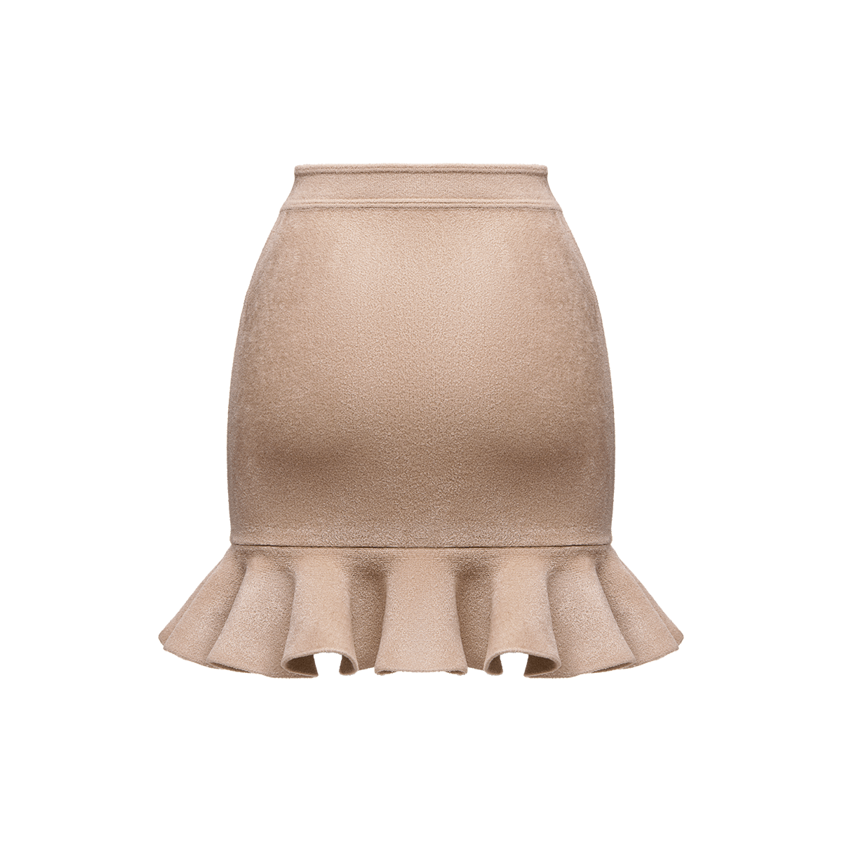 Mini skirt with voluminous flounces