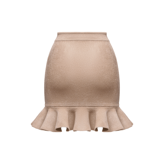 Mini skirt with voluminous flounces