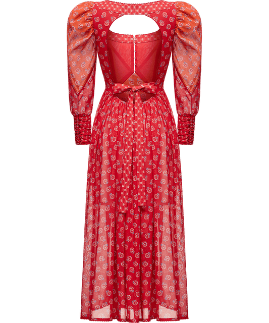 Cotton dress in signature floral print