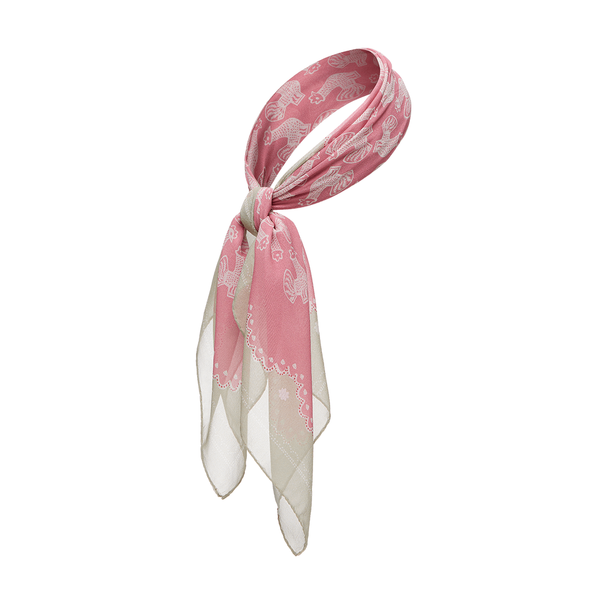 Silk scarf with signature animal print