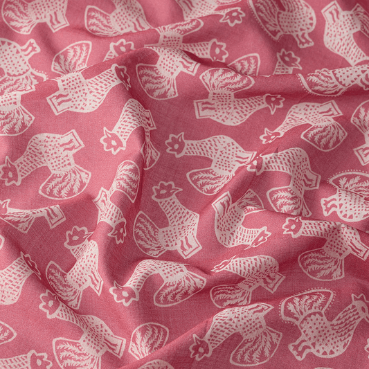 Cotton scarf with signature animal print