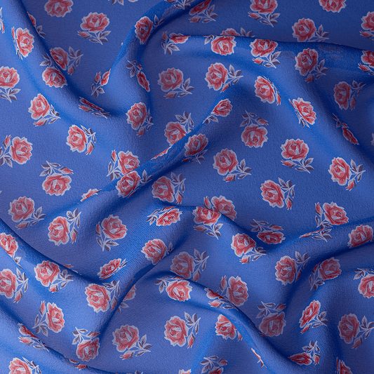 Silk scarf with signature floral print