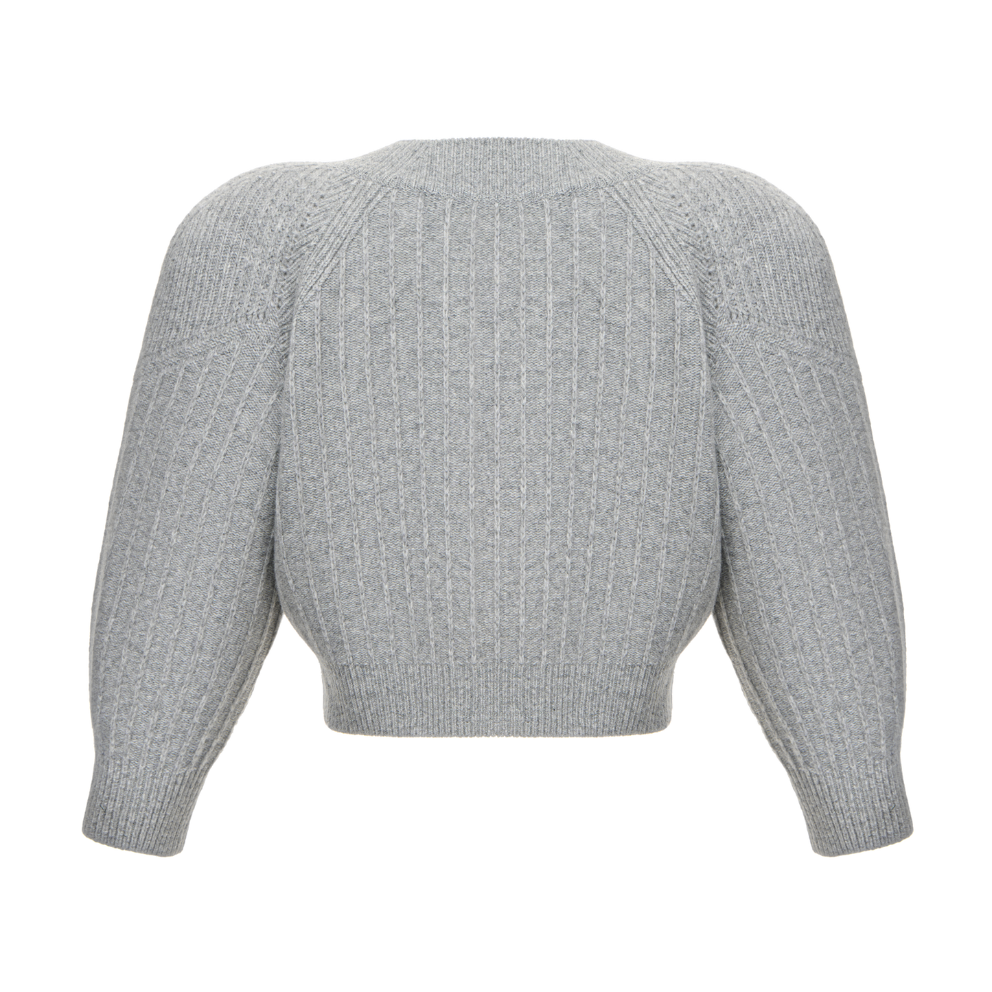 Wool and cashmere cardigan with signature lace chevron