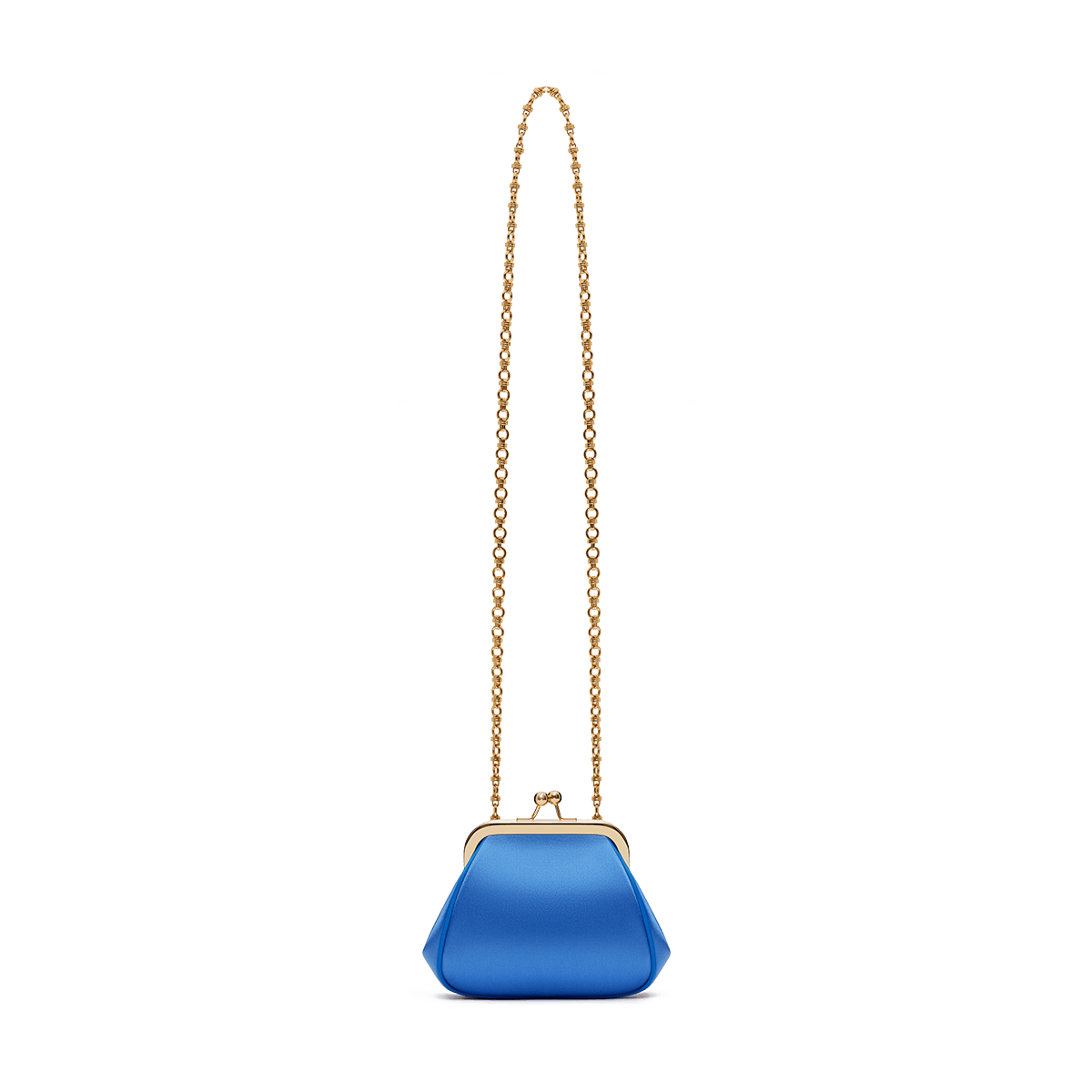 Silk satin and leather mini bag