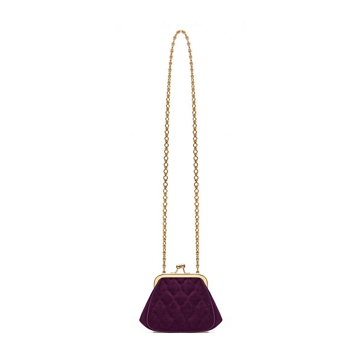 Silk velvet and leather mini bag