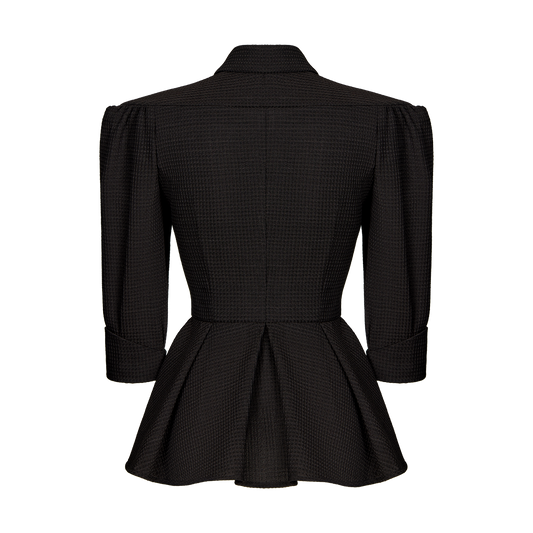 Wool peplum blouse