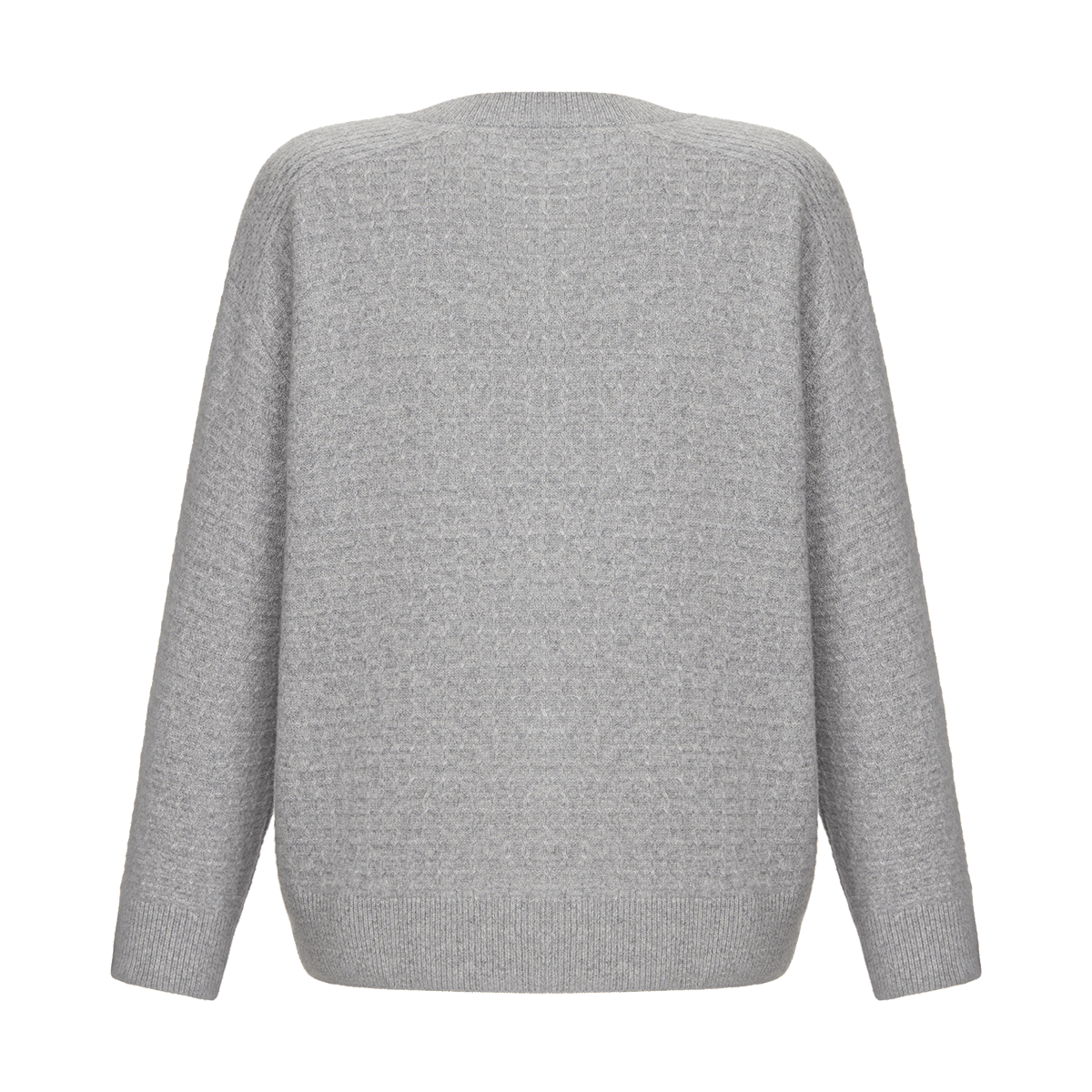 Cashmere cardigan with signature lace chevron