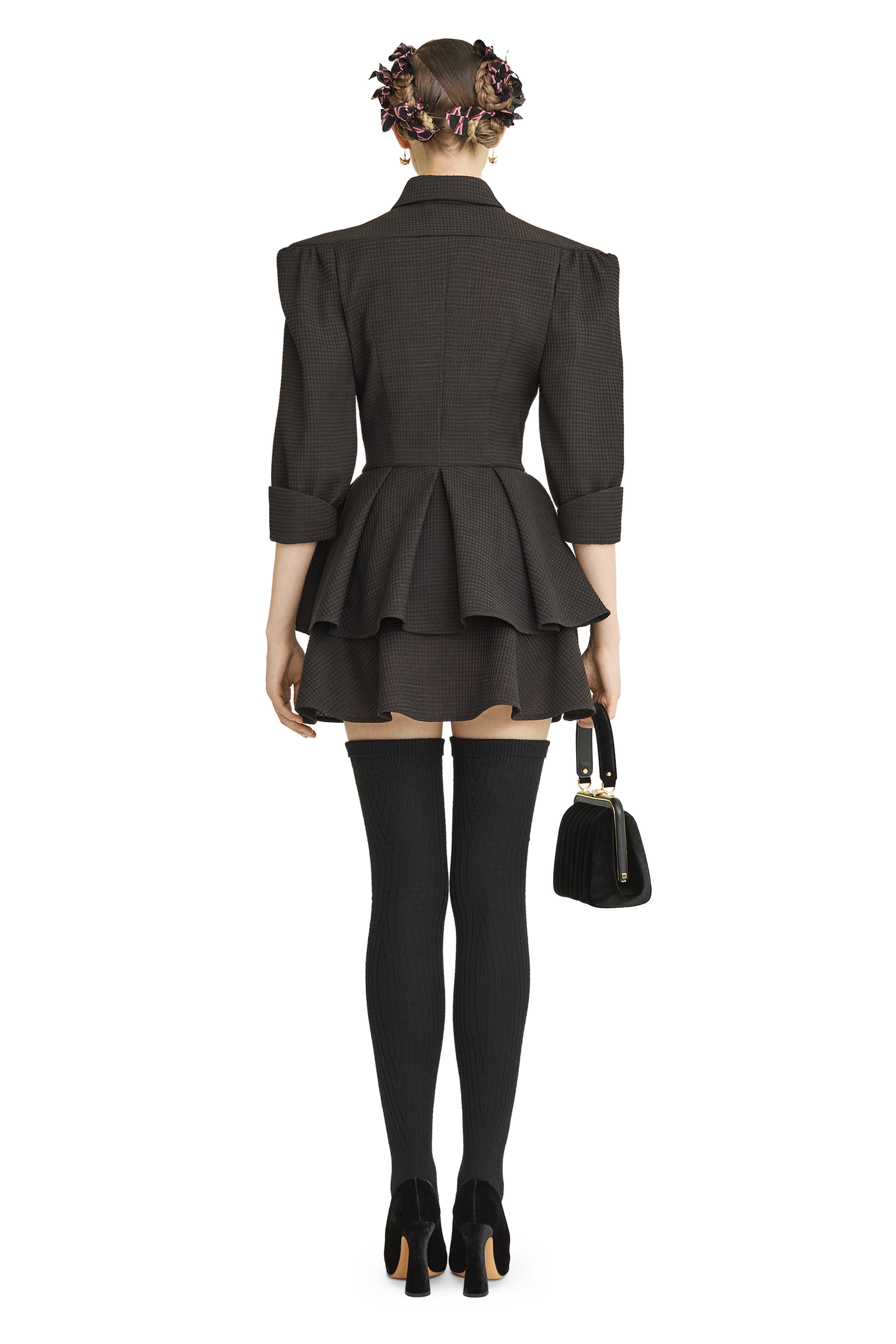 Wool peplum blouse