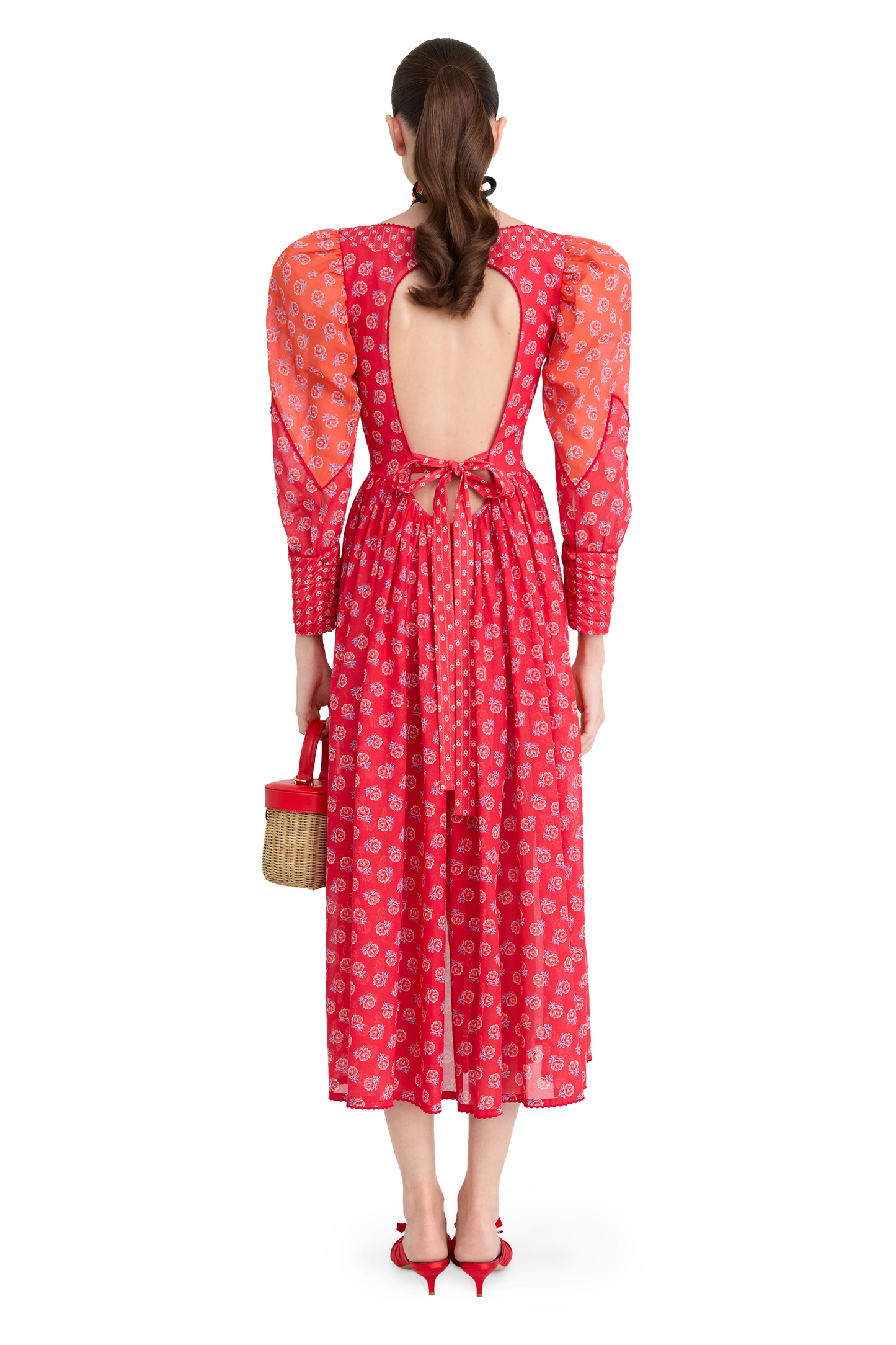Cotton dress in signature floral print