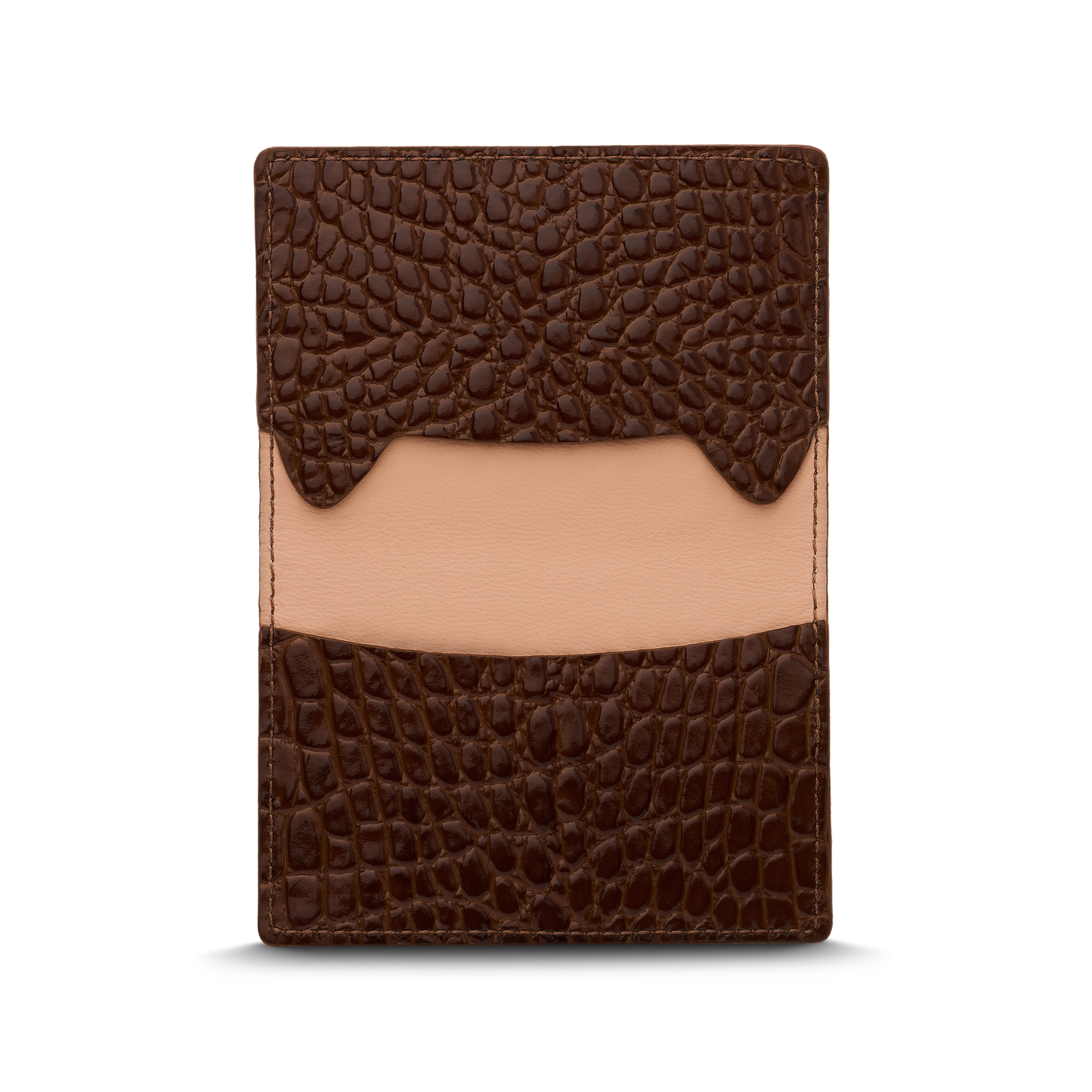 Leather cardholder with iconic rocking horse