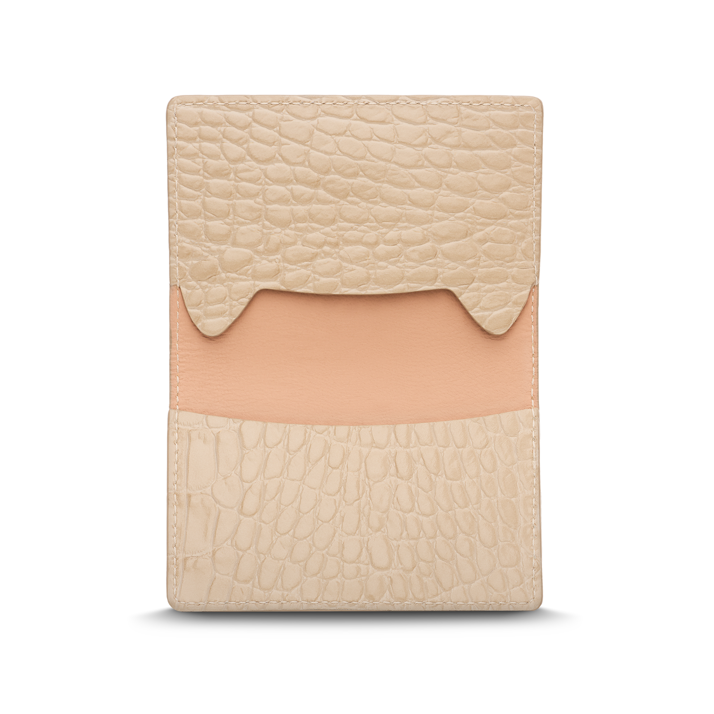 Leather cardholder with iconic rocking horse