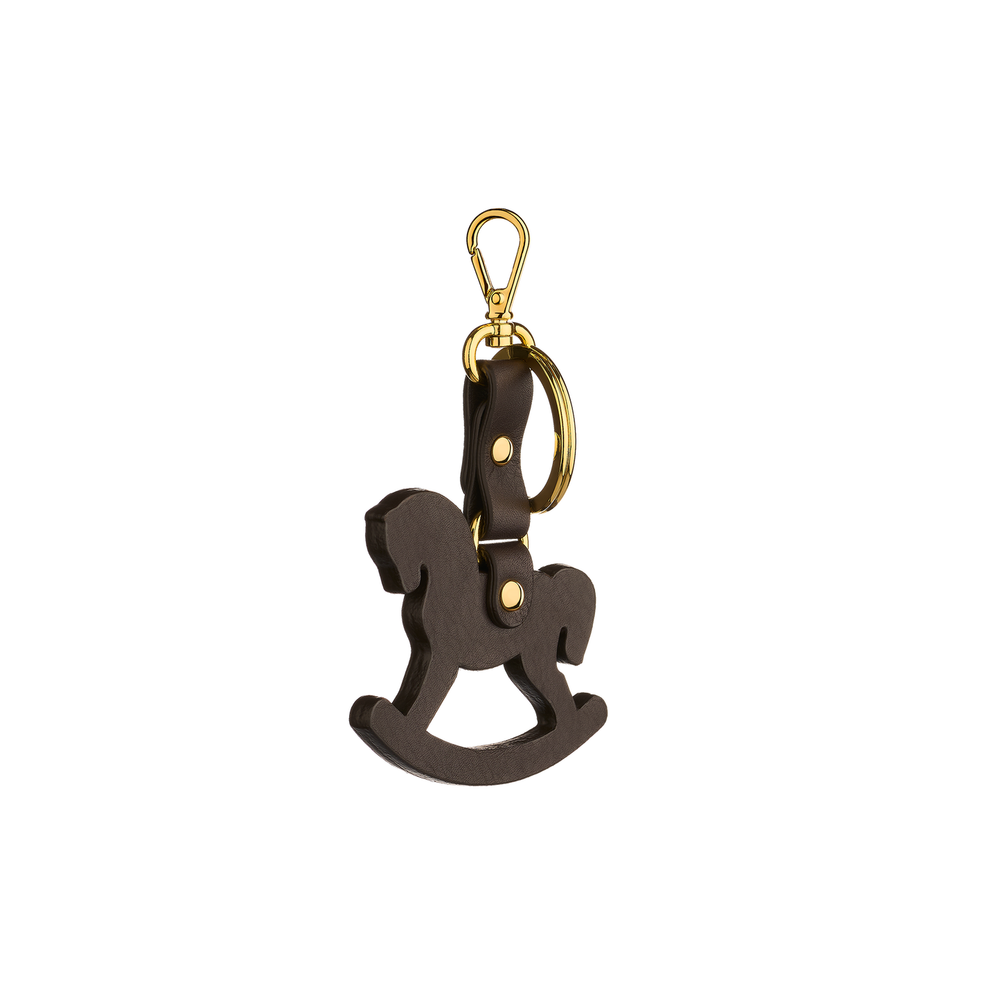 Leather keychain in Ulyana Sergeenko’s iconic rocking horse shape