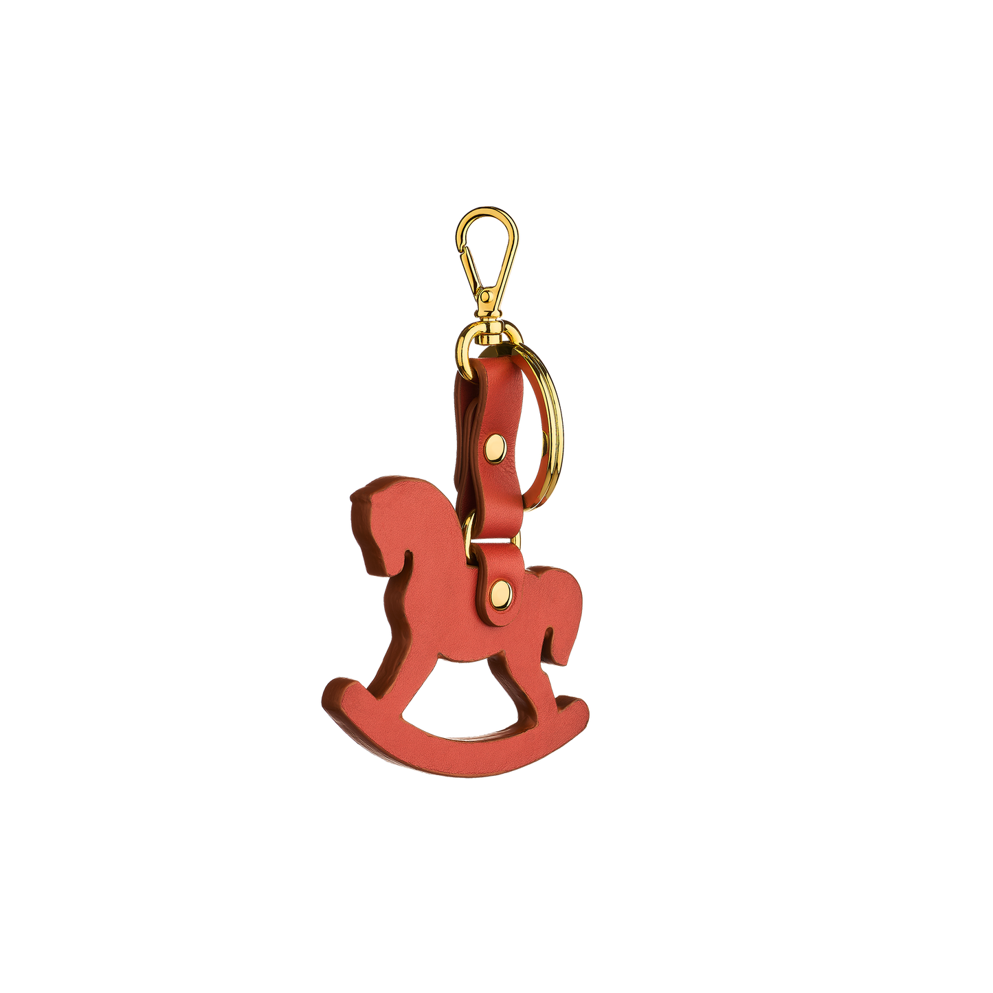 Leather keychain in Ulyana Sergeenko’s iconic rocking horse shape