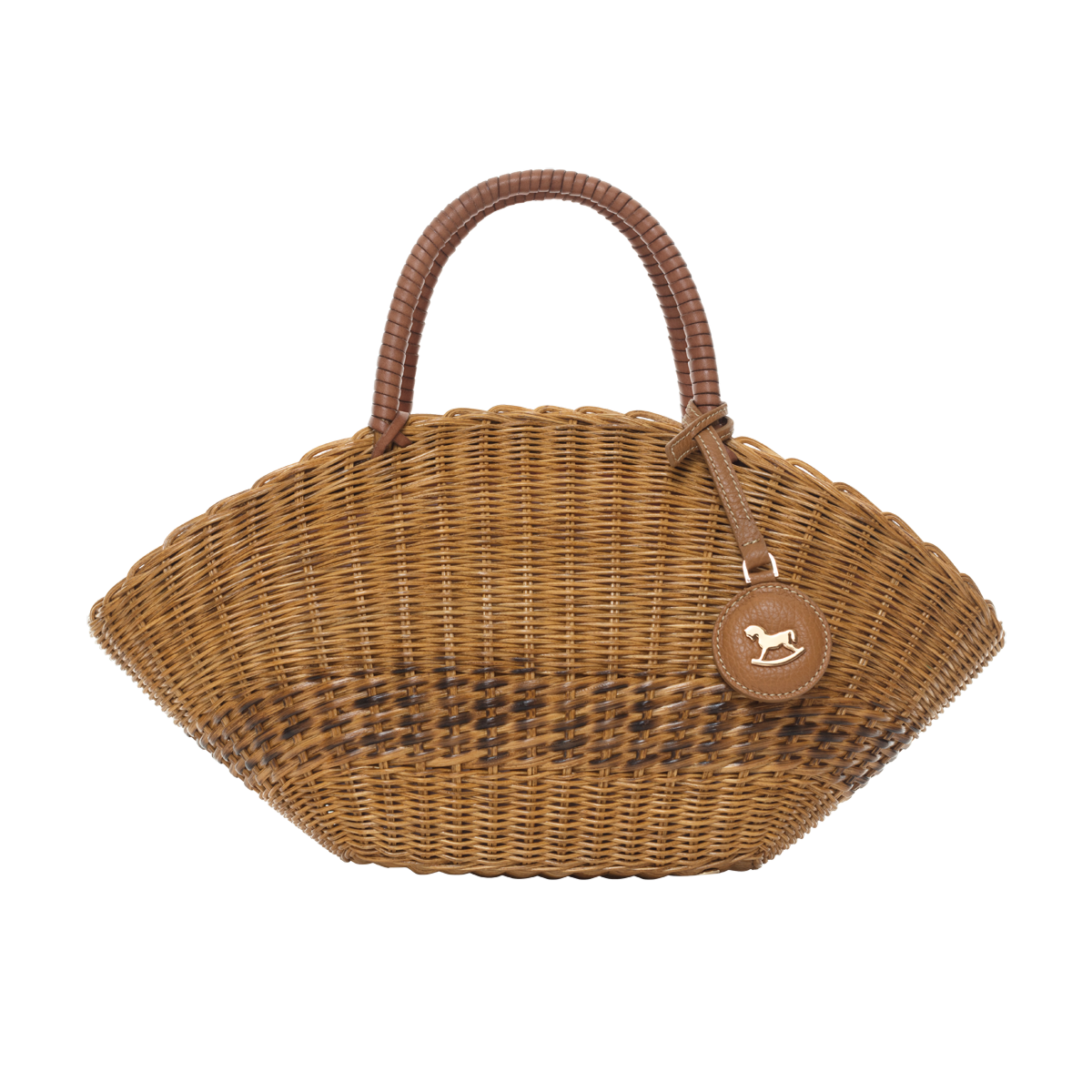 Basket bag with a charm