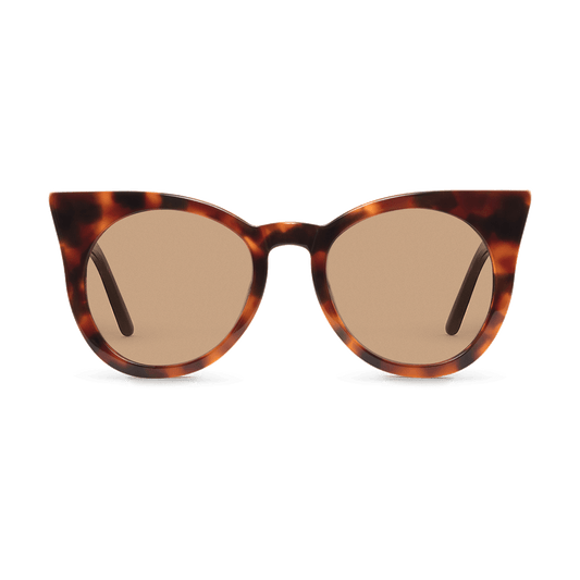 Sunglasses in a soft cat-eye shape