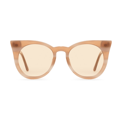 Sunglasses in a soft cat-eye shape