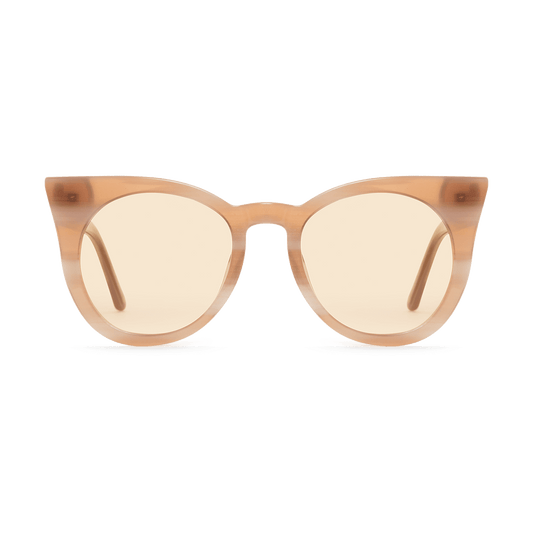 Sunglasses in a soft cat-eye shape