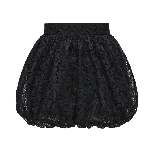 Cotton shorts with floral embroidery