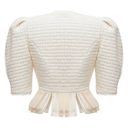 Bouclé jacket with basque