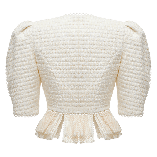 Bouclé jacket with basque