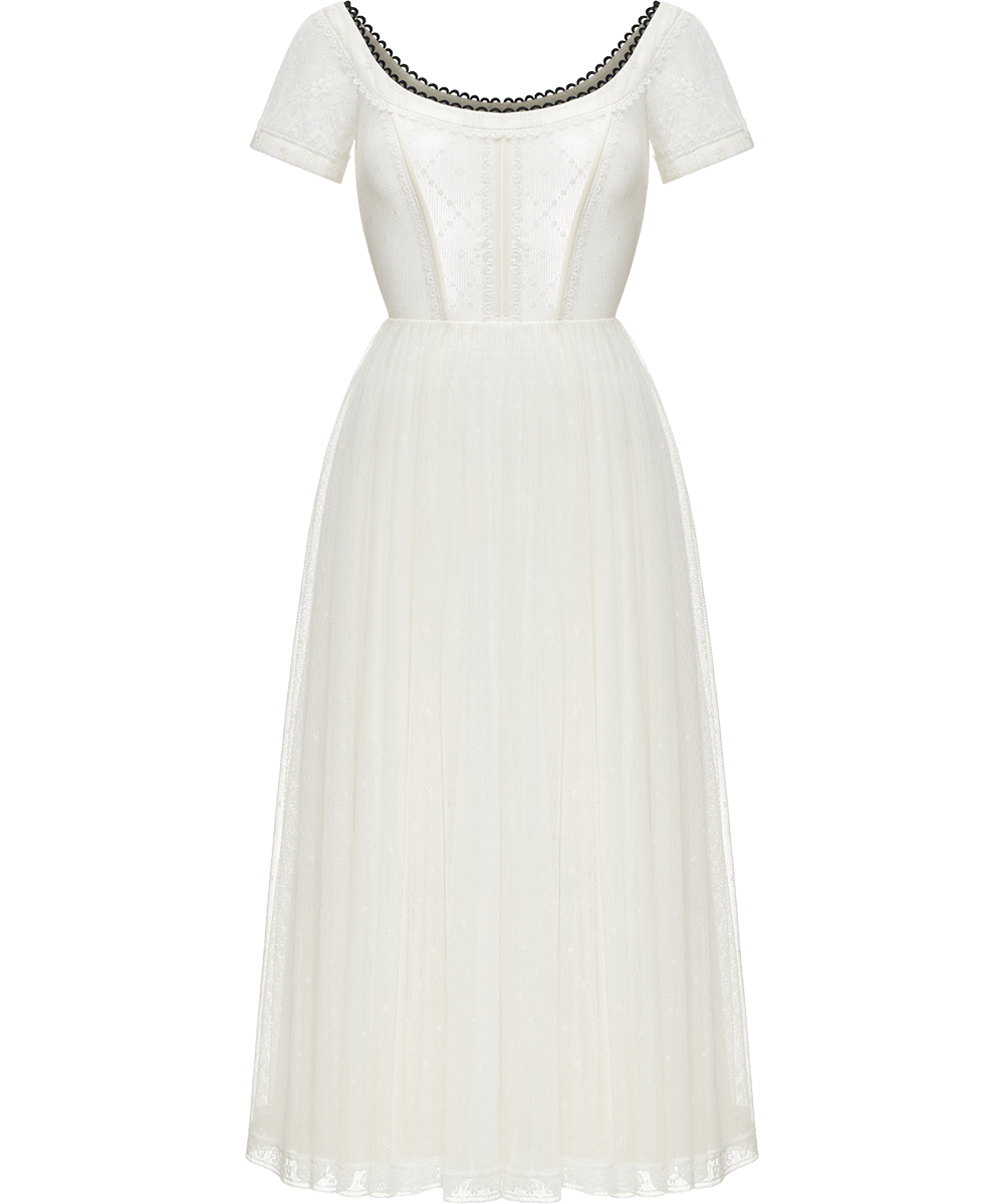 Lace dress with an apron