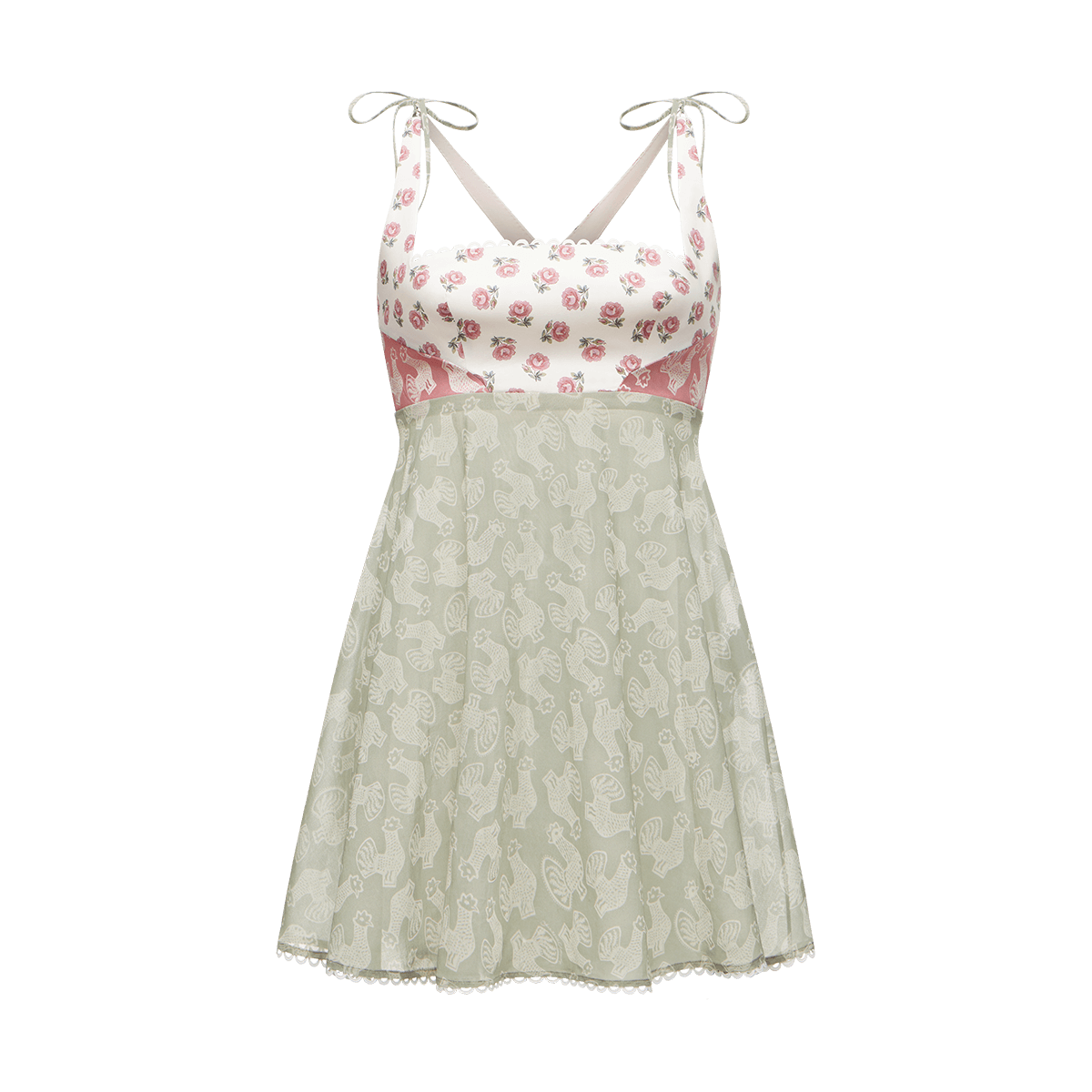 Cotton dress in signature floral and animal prints