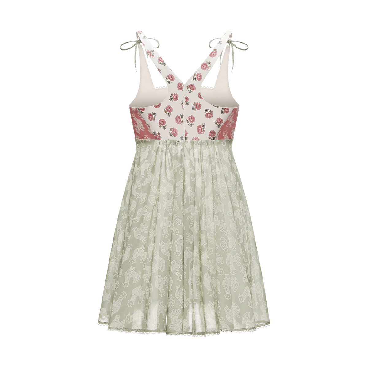 Cotton dress in signature floral and animal prints