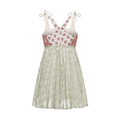Cotton dress in signature floral and animal prints