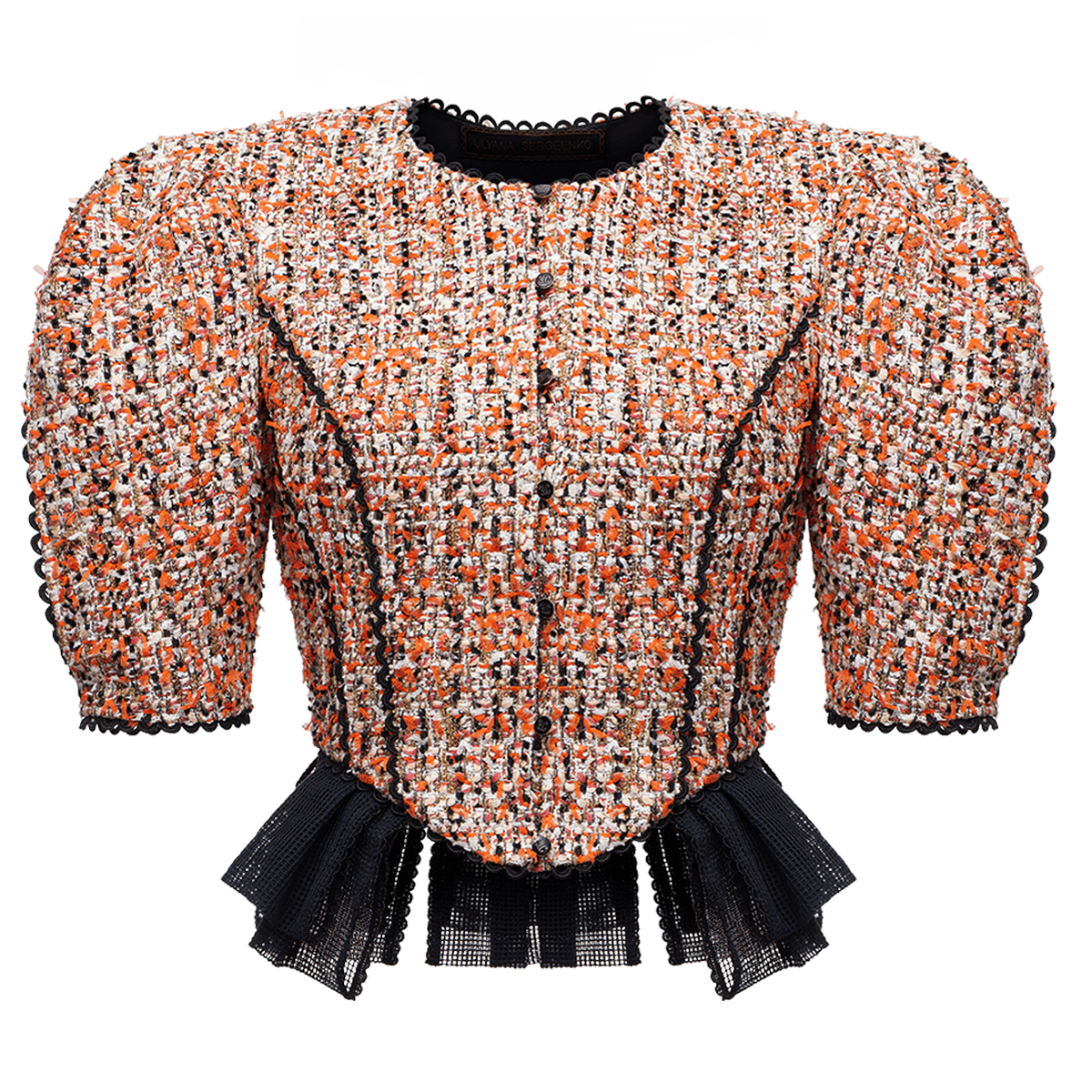 Bouclé jacket with basque