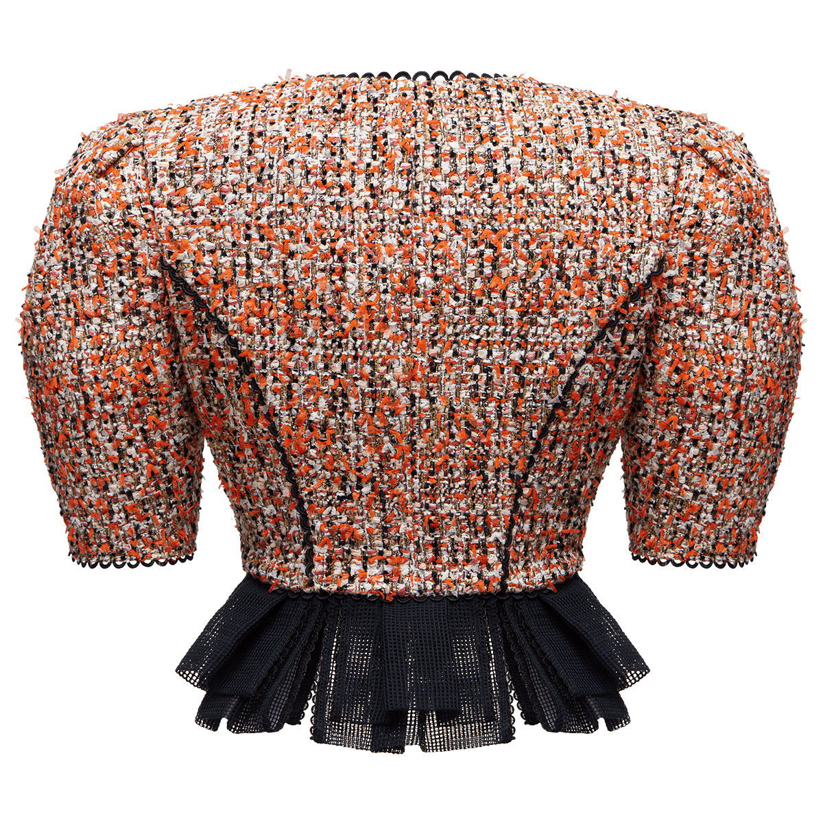 Bouclé jacket with basque