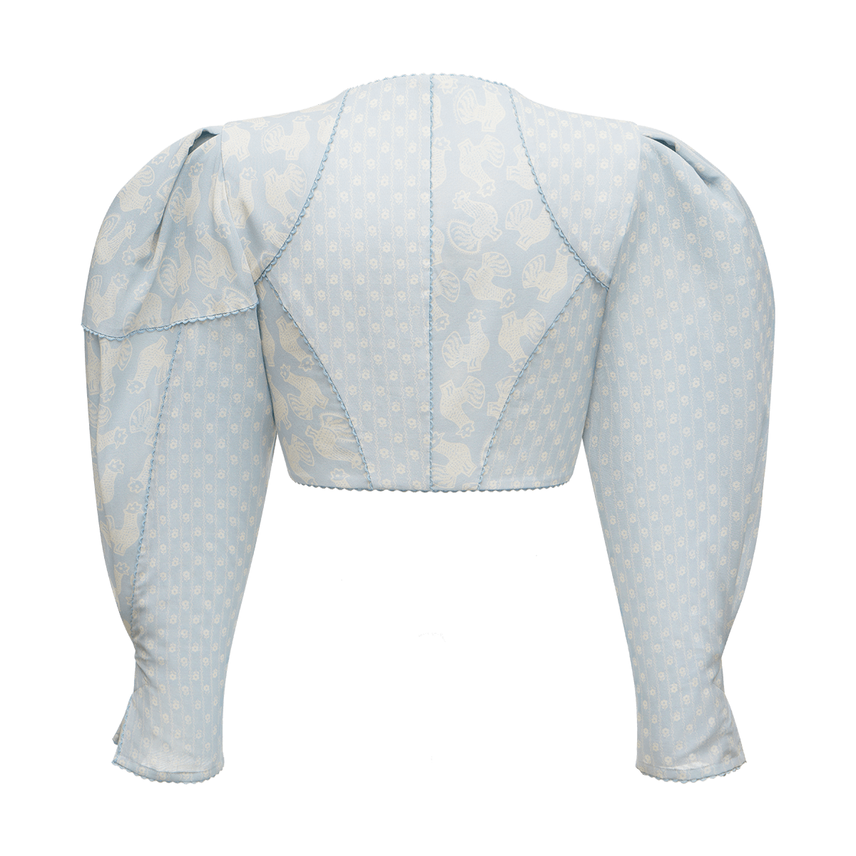 Cotton blouse with a signature floral and animal prints