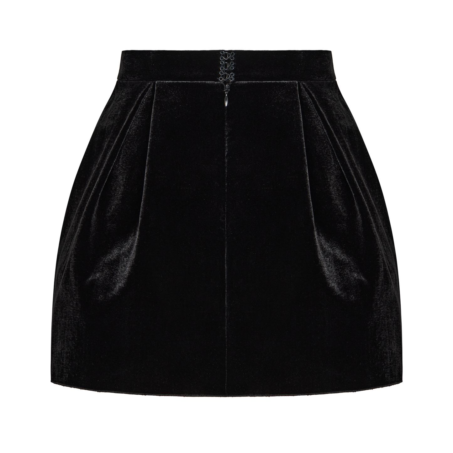 A-line skort in soft velvet