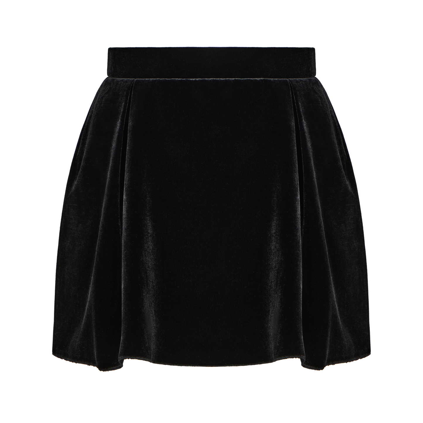A-line skort in soft velvet
