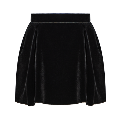 A-line skort in soft velvet