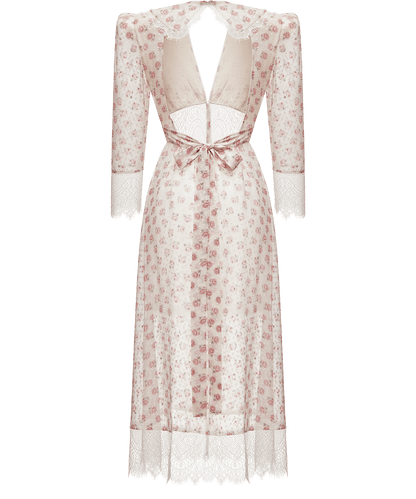 Silk dress with signature floral print
