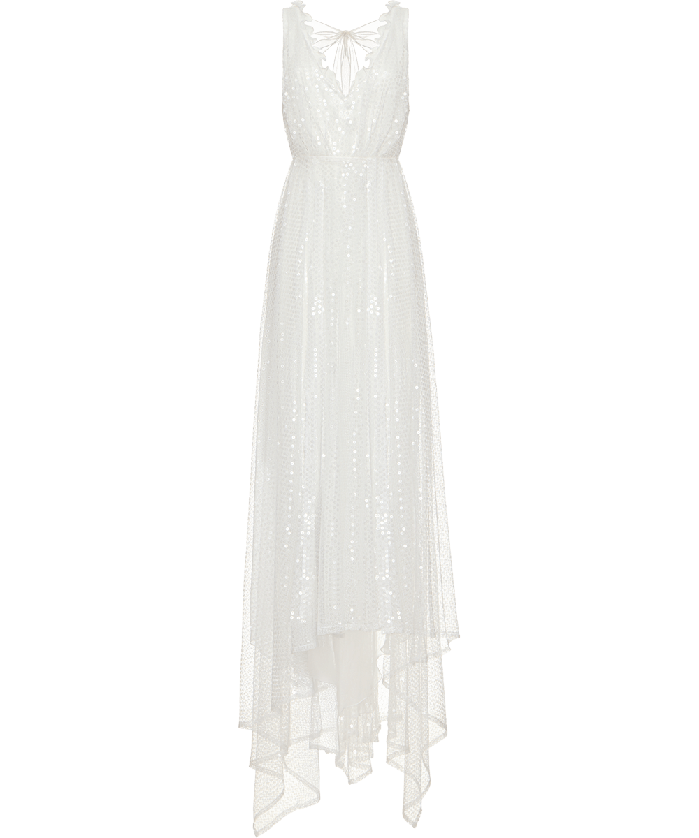 Maxi dress embroidered with sequins