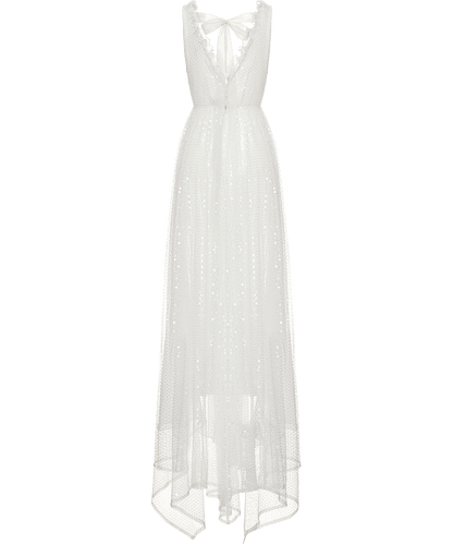 Maxi dress embroidered with sequins