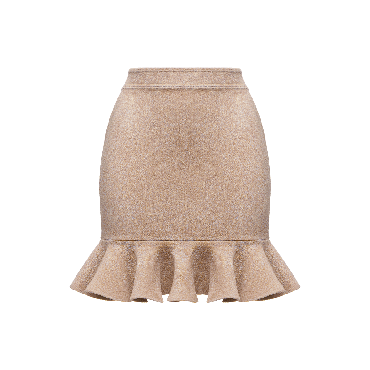 Mini skirt with voluminous flounces