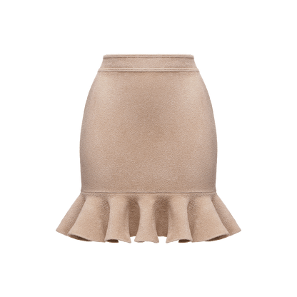 Mini skirt with voluminous flounces