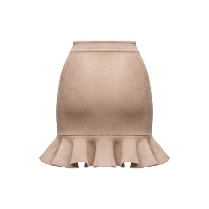 Mini skirt with voluminous flounces