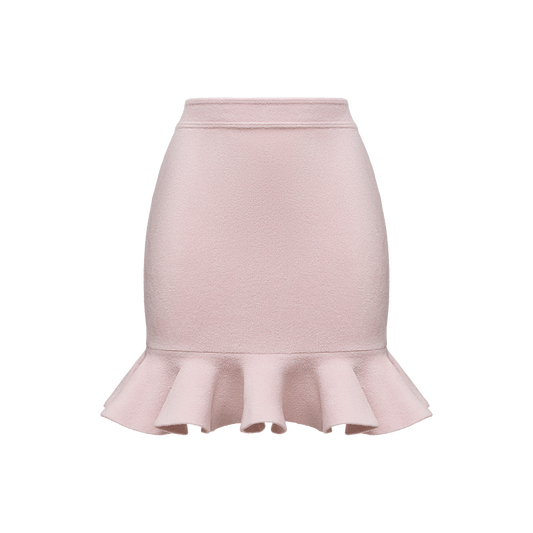 Mini skirt with voluminous flounces