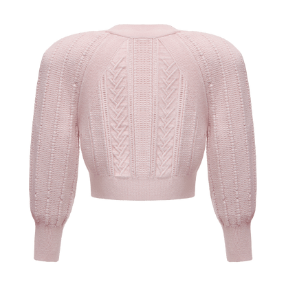 Cardigan with voluminous shoulders