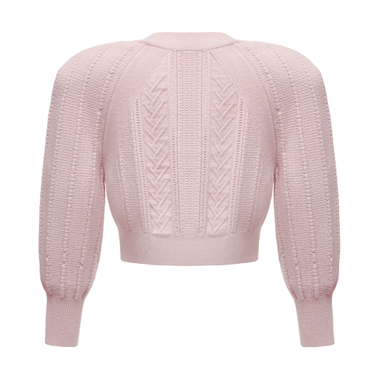 Cardigan with voluminous shoulders