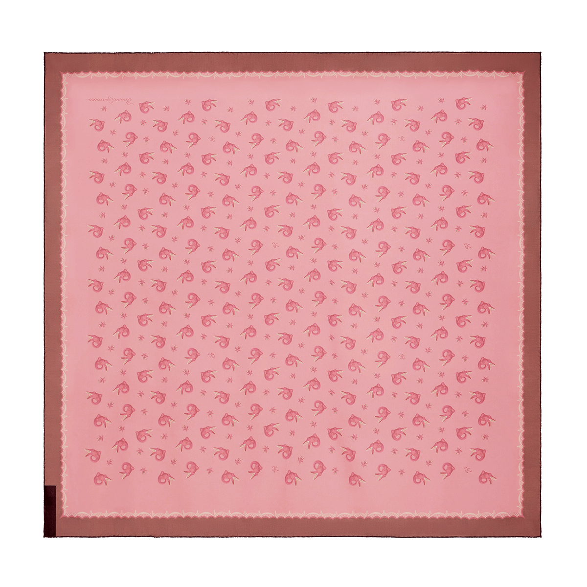 Silk scarf with a signature print