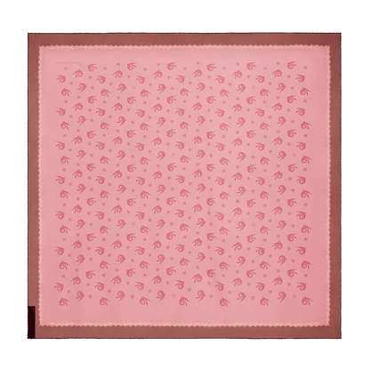 Silk scarf with a signature print