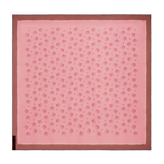 Silk scarf with a signature print