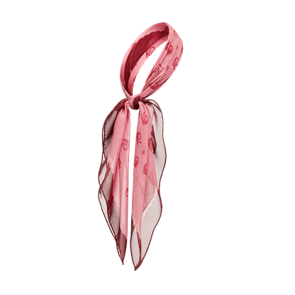 Silk scarf with a signature print