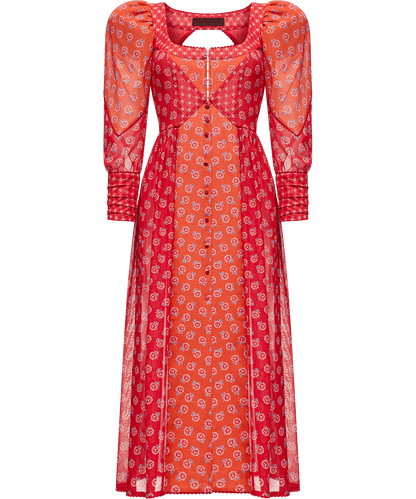 Cotton dress in signature floral print