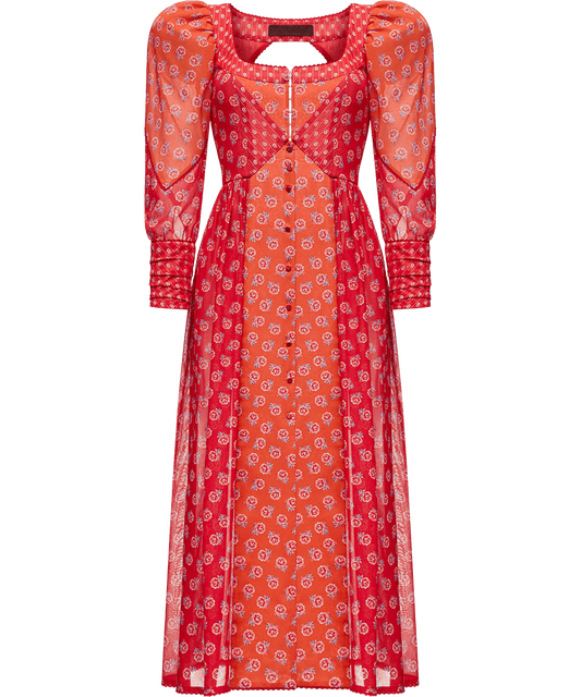 Cotton dress in signature floral print